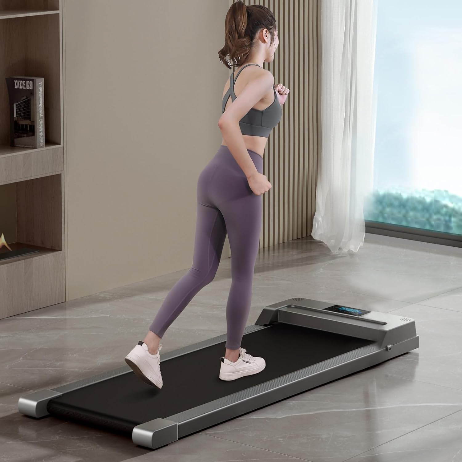 2 in 1 Portable Walking Pad Treadmill with Remote Control, LED Display H663
