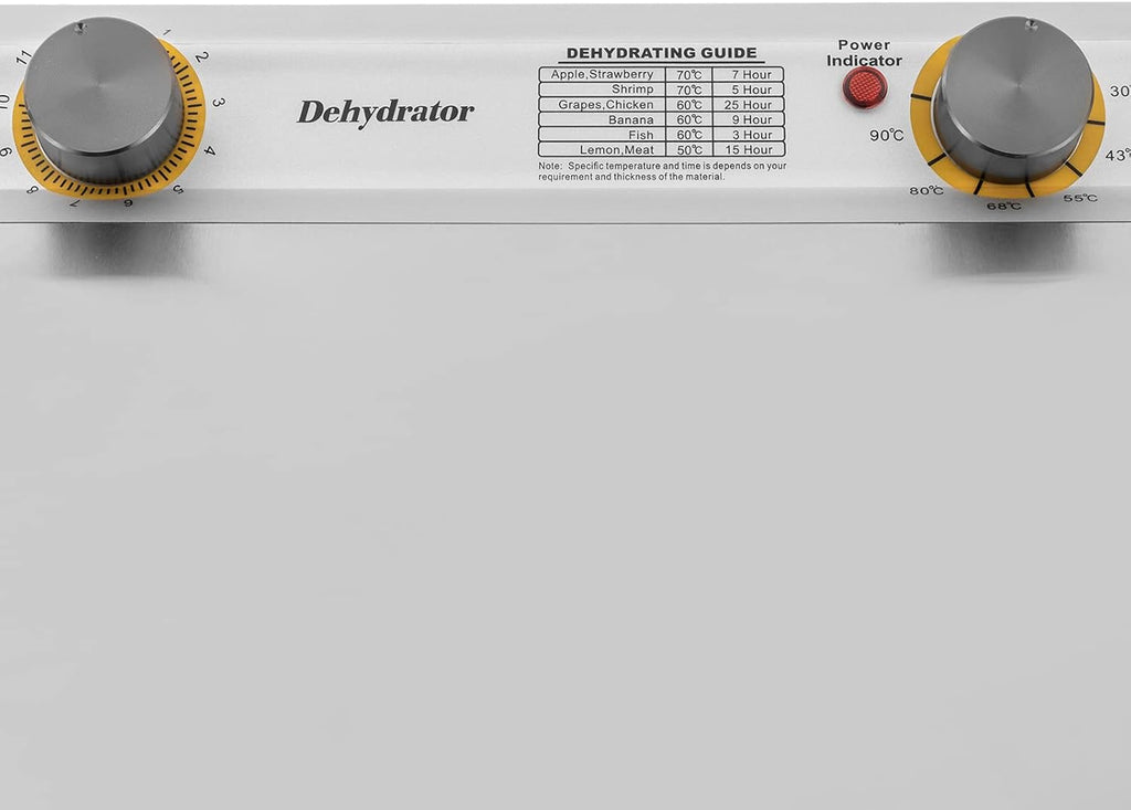 Food Dehydrator with 18 Stainless Steel Trays, Adjustable Timer and Temperature Control F933591