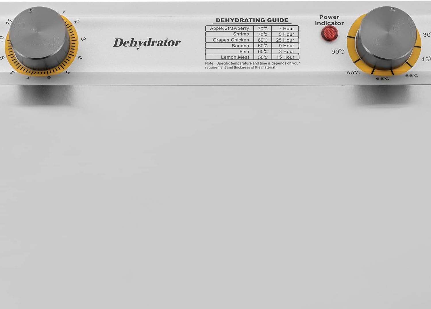 Food Dehydrator with 18 Stainless Steel Trays, Adjustable Timer and Temperature Control F933591