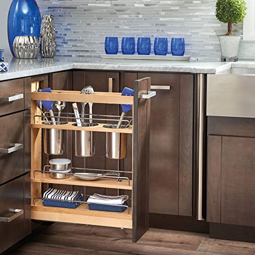Rev-A-Shelf 5" Pull Out Storage Organizer for Base Kitchen Cabinets, Soft-Close I43756
