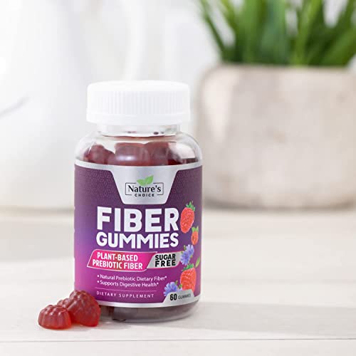 Sugar Free Fiber Gummies for Adults, Prebiotic Digestive Support, Non-GMO, Berry Flavor, 120 Count D560129