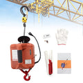 3-in-1 Electric Hoist Winch, 880LBS Portable Electric Winch, 1500W 110V Power Winch Crane, 62ft Lifting Height, w/Wire and Wireless Remote Control for Lifting Small Engines, Bicycles, Groceries