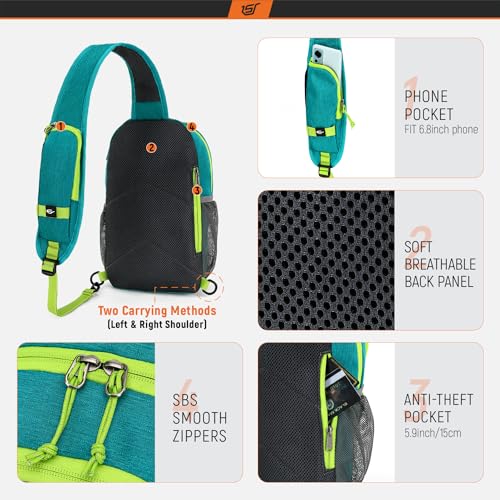 SKYSPER Sling Backpack with RFID Pocket Lightweight Crossbody Bag X745