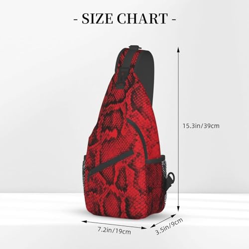 Snakeskin Crossbody Bag Shoulder Backpack Sling Chest Daypack C2256