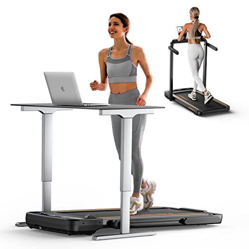 3.0HP Foldable 2 in 1 Treadmill with LED Touch Screens for Home W818772