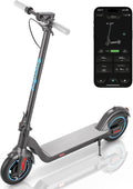 SmooSat SA3 Prime Electric Scooter for Adults, 10” Airless Tire, 28 Miles Range, 350W Powerful Motor, Long Battery Life, 20 MPH Max Speed, Type-C Reverse Charging, LED-Display, Gray