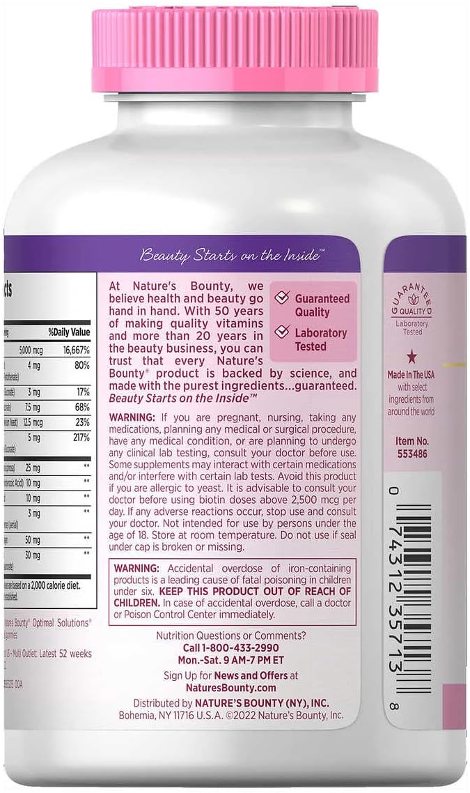 Biotin Hair Skin and Nails, Extra Strength 5000mcg, 250 Count F71111