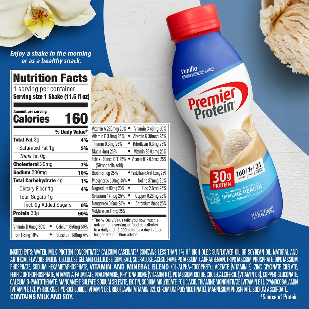 Premier Protein 30g Protein Shake, Vanilla, 11.5 fl oz R687410