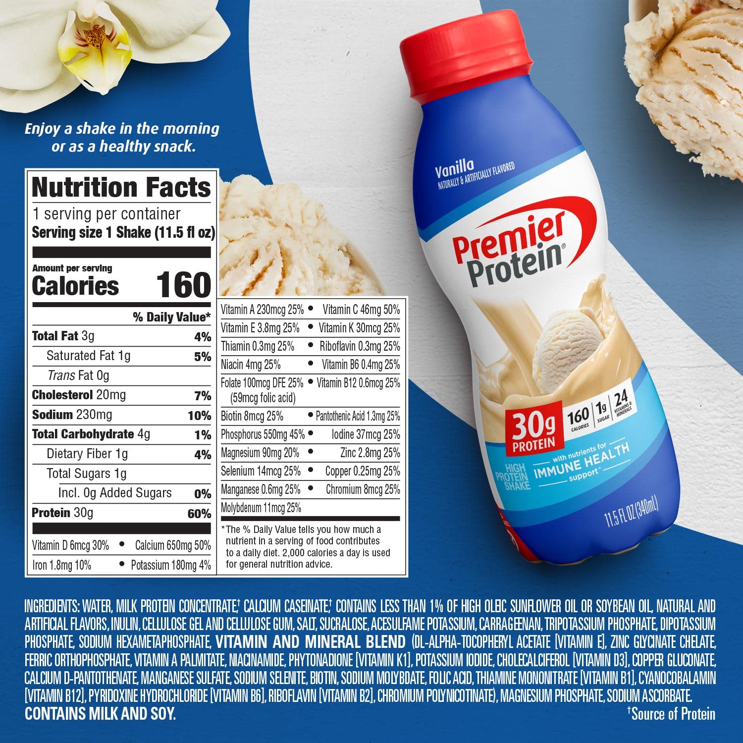 Premier Protein 30g Protein Shake, Vanilla, 11.5 fl oz R687410
