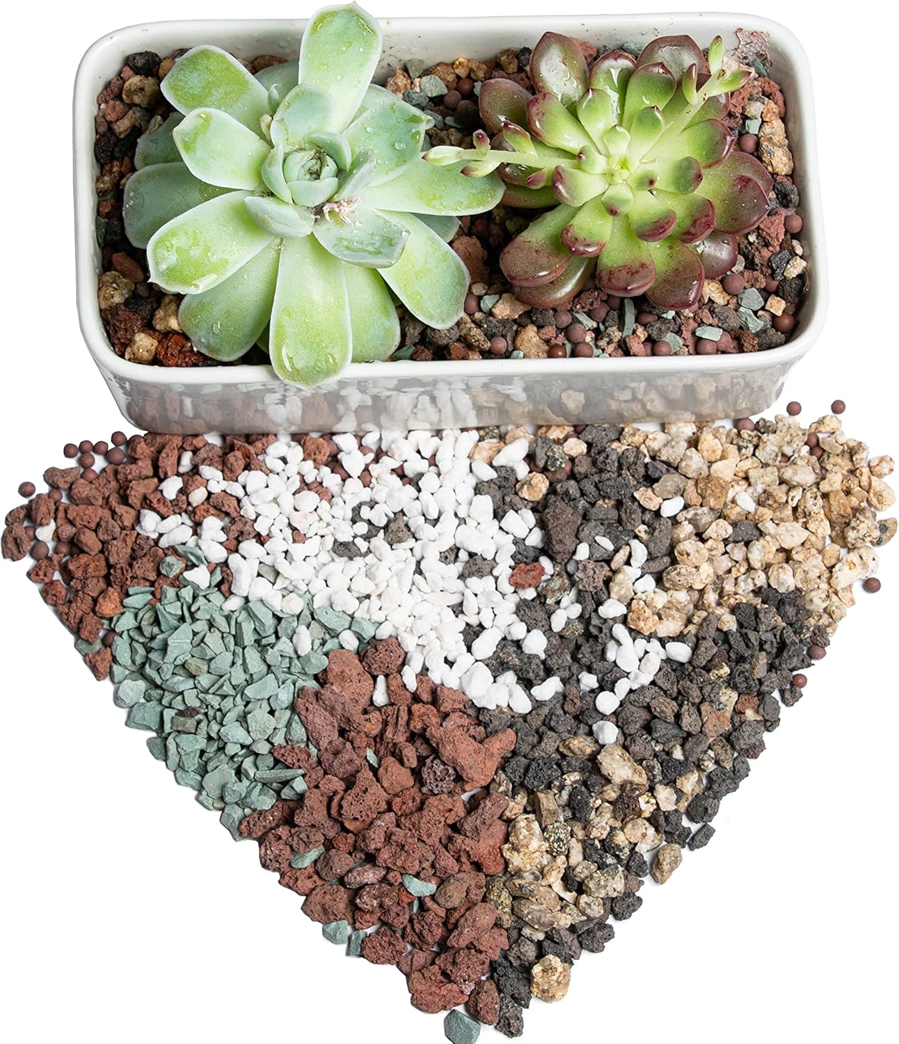 Bonsai Succulent Soil Potting Mix Ready to use Azalea Orchid Grow Potting Soil Plant Decorative Cover for Cactus 2.2LB Perlite Pumice Lava Rocks for Plants