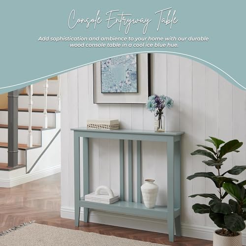 Kings Brand Furniture Narrow Console Table with Storage Teal W508
