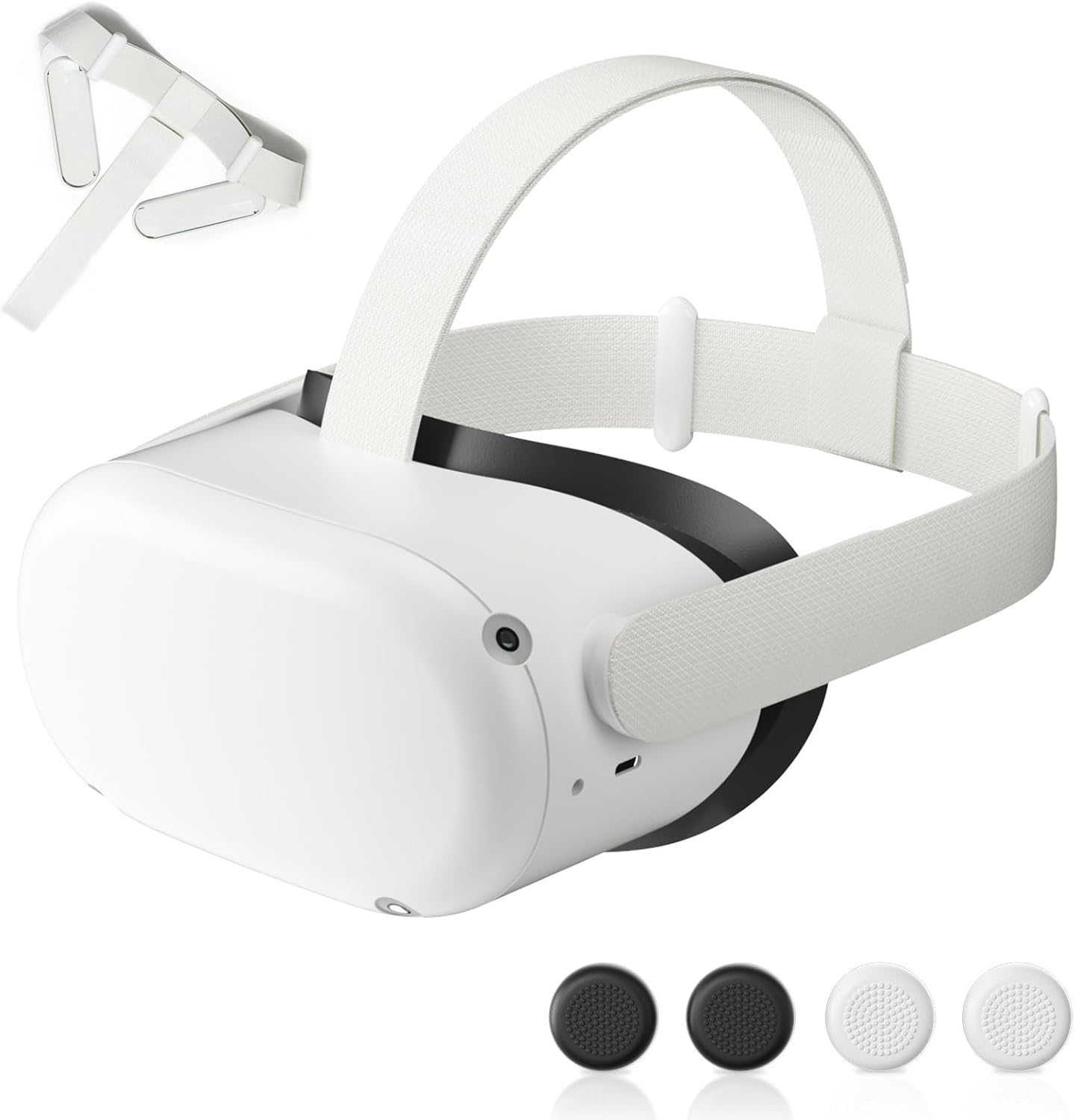 Head Strap for Oculus Quest 2 Headset,OLCLSS Original Replacement Head Strap for Meta Quest 2 Headset,with 2 Pair Thumb Grip Caps,Original Head Strap,Oculus Quest 2 Head Strap