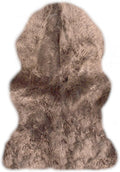 LAMBZY Shapes Genuine Sheepskin Single Pelt Area Rug, Light Brown