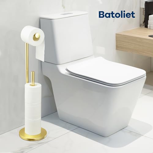 Bathroom Toilet Paper Holder Stand with Storage Y372607